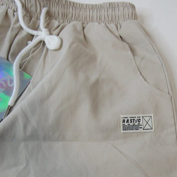 Guys Drawstring Waist Shorts Beige Size S - Picture 4 of 8